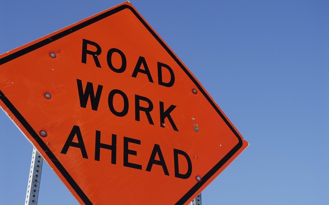 road work sign